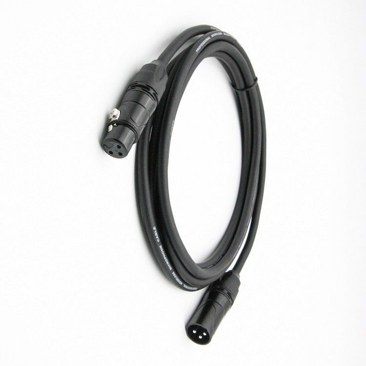3 Pins DMX Kabel Männlich-Fraulich-Beleuchtungskabel Schwarzes Bühnenbeleuchtungskabel