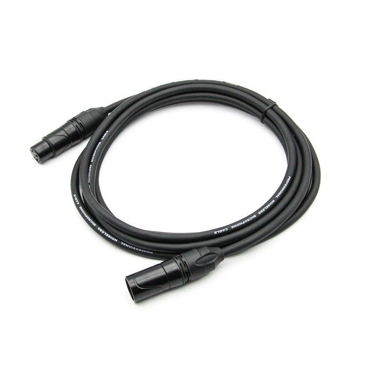 3 Pins DMX Kabel Männlich-Fraulich-Beleuchtungskabel Schwarzes Bühnenbeleuchtungskabel