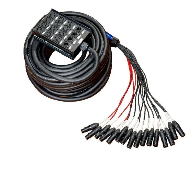20 Kanal Schlange Kabel Niedrigprofil XLR Send Leiterplatte XLR Splitter 100 Fuß