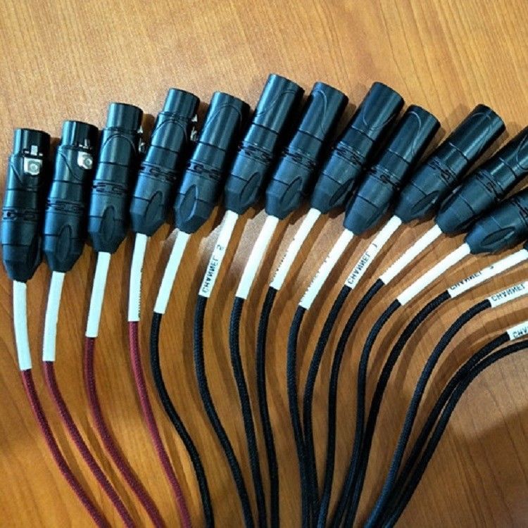 20 Kanal Schlange Kabel Niedrigprofil XLR Send Leiterplatte XLR Splitter 100 Fuß