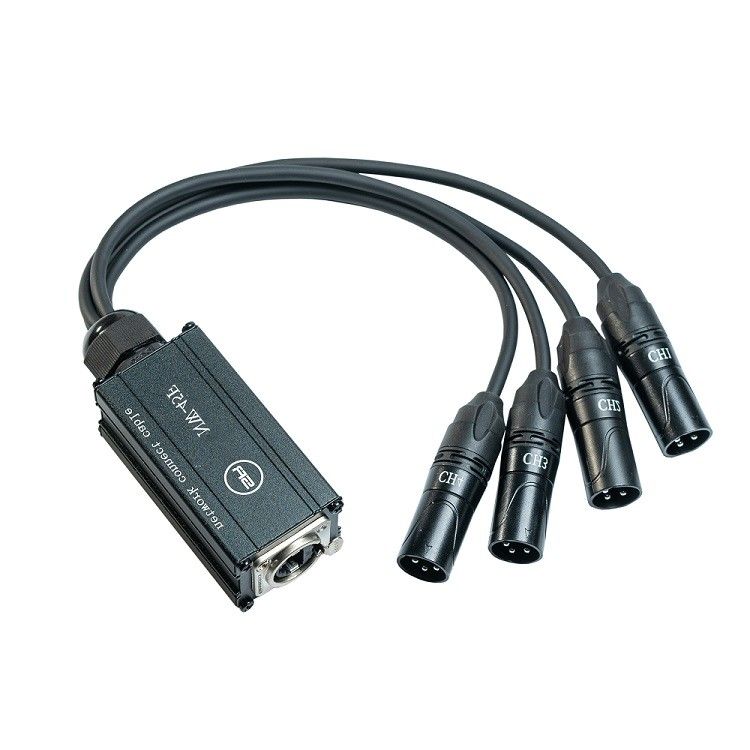XLR-Netzwerksplitterkabel 4 Kanal 3-Pin Multi-Snake-Empfänger zu Rj45 Single Ethercon-Kabel