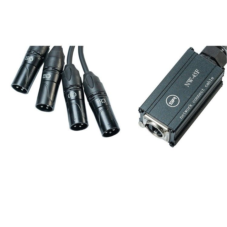 XLR-Netzwerksplitterkabel 4 Kanal 3-Pin Multi-Snake-Empfänger zu Rj45 Single Ethercon-Kabel