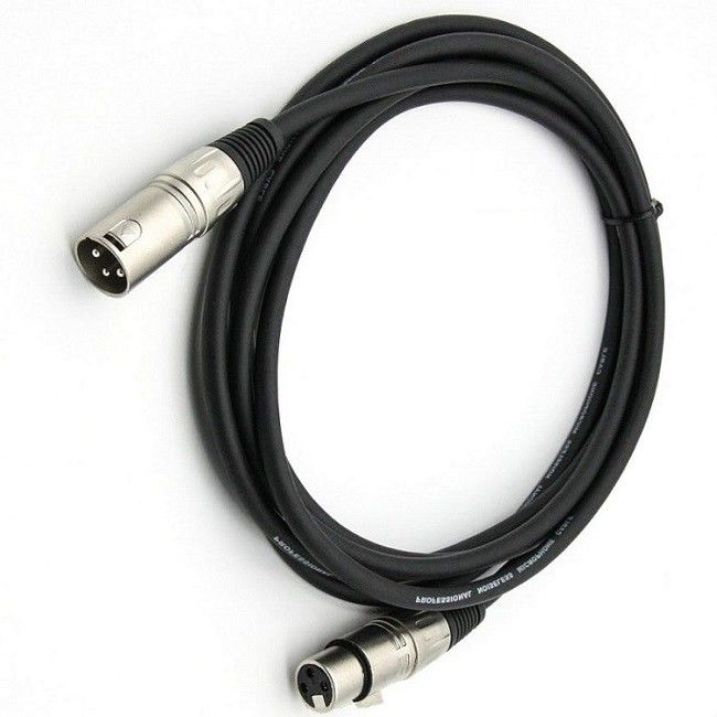 3 Pin-XLR-Mikrofonkabel Männlich-Frauen-Mikrofonkabel Schwarzes XLR-Kabel