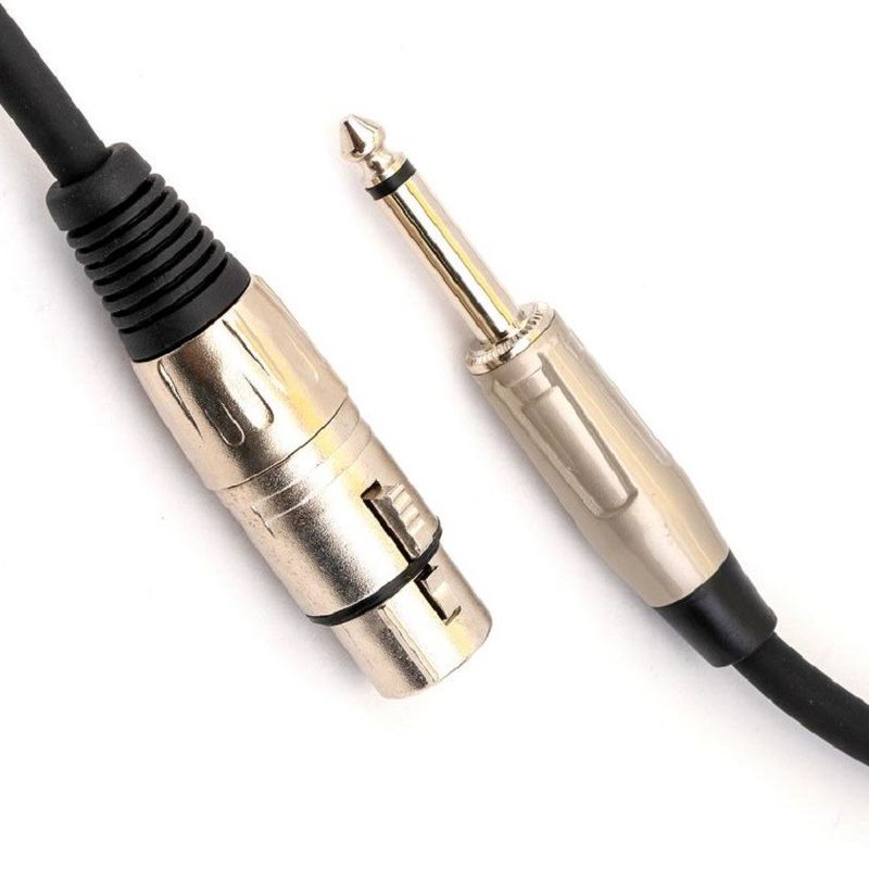 1/4 Zoll Männlich zu XLR Weiblich Mikrofon Kabel Schwarz XLR Kabel 10 Fuß Mikrofon Kabel