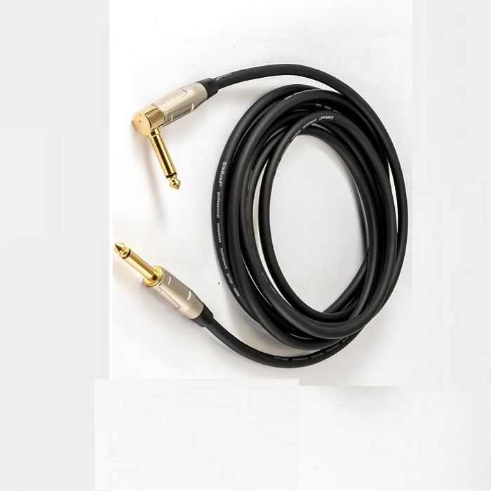 22 Awg Bass-Gitarrenkabel 1/4 Zoll gerade bis 1/4 Zoll winklig Bassverstärker Schnur für Verstärker