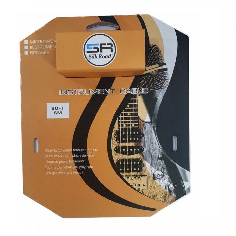 10ft Gitarren-Audio-Kabel für Elektro-Gitarre Gerade zum Winkel Verstärkerkabel Gitarrenkabel