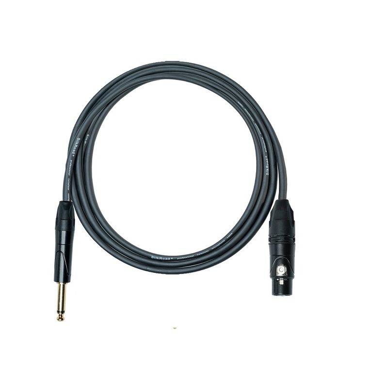 0.25-Zoll-XLR-Mikrofonkabel Schwarzes Mikrofonkabel Männlich zu XLR-Frauen-Mikrofonadapter für Mixer