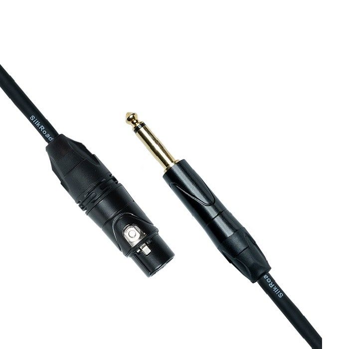 0.25-Zoll-XLR-Mikrofonkabel Schwarzes Mikrofonkabel Männlich zu XLR-Frauen-Mikrofonadapter für Mixer