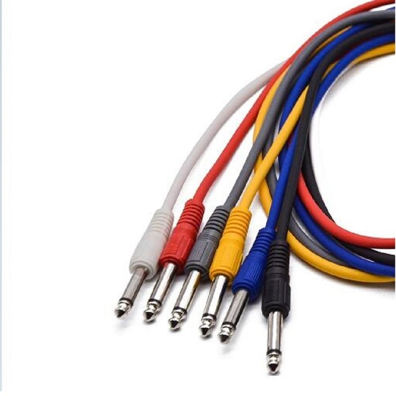 1 Fuß Gitarren Patch Kabel Leads für Effekt Pedal 6 Farben Gitarren Pedal Instrument Kabel