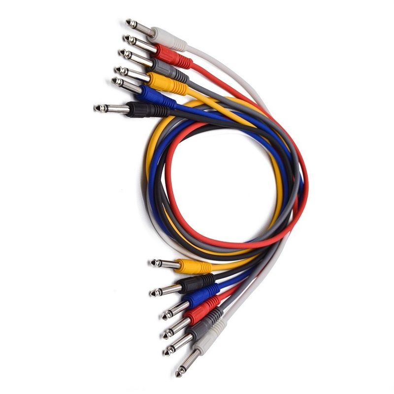 Rotgelbe Gitarren-Pedal-Sprungkabel 1/4