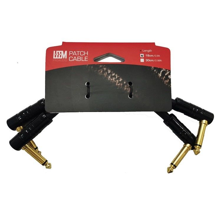 0.6ft Patch Cable Cord 2 Pcs Pack 6.35mm Winkel Stecker Instrumentkabel für Pedalbrett