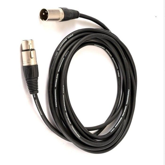 20ft Männlich-Frauen-Xlr-Kabel Schwarz-Farb-Mikrofon-Schnur Leads für Mikrofonmixer