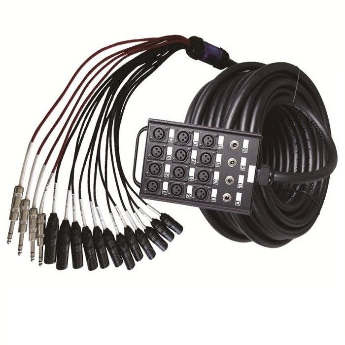 12 Kanal Audio Schlange XLR Send Board Schlange Kabel XLR Splitter Kabel 1/4 