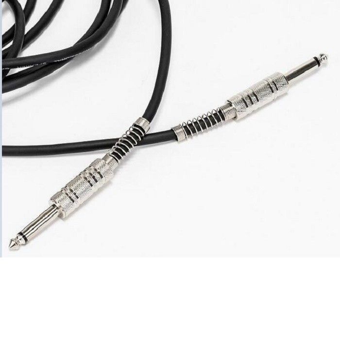 Schwarzes Gitarren-Audio-Kabel Verstärker-Schnur für Bass Schwarzes Gitarrenkabel 1/4 Zoll 6,35 gerade