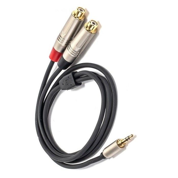 Audio Y Splitter Kabel 3,5 mm Stereo zu Dual RCA für Lautsprechermixer