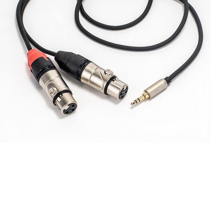 Weibliches Y Splitter Adapterkabel 3,5 mm Stereo zu Dual XLR Audio Kabel für Lautsprecher
