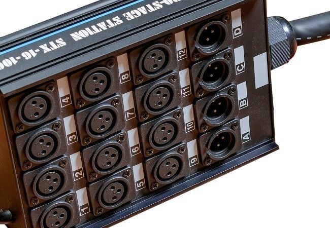 DDP Audio Snake Kabel Profi 12/16 Kanäle XLR zu XLR Männlich zu Weiblich 30M PVC Silber