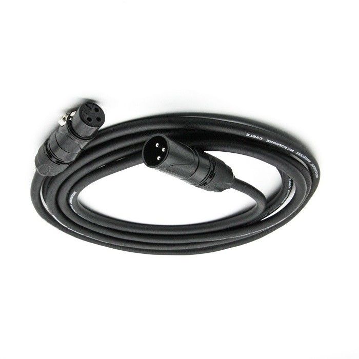 OFC Mikrofon Patch Cord 3 Pin XLR Make to Female Schwarzer Mikrofon Draht 20 Fuß