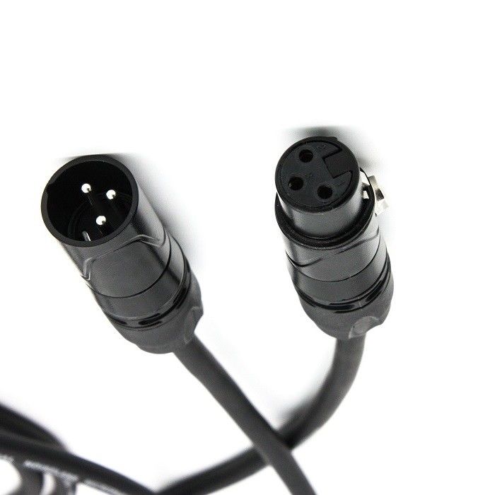 OFC Mikrofon Patch Cord 3 Pin XLR Make to Female Schwarzer Mikrofon Draht 20 Fuß